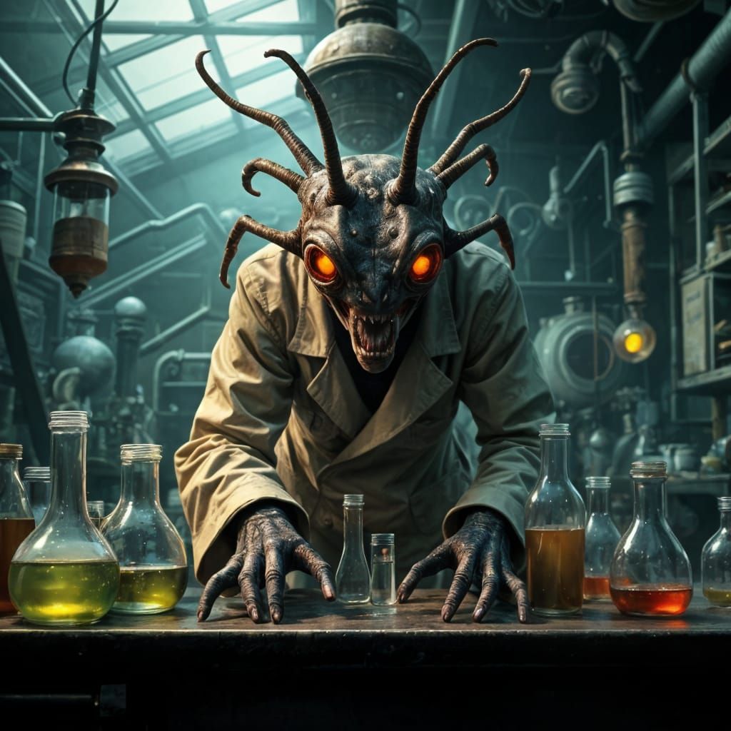 Terrifying Mutated Scientist in Abandoned Lab