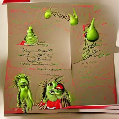 The Grinch Christmas Card Illustration