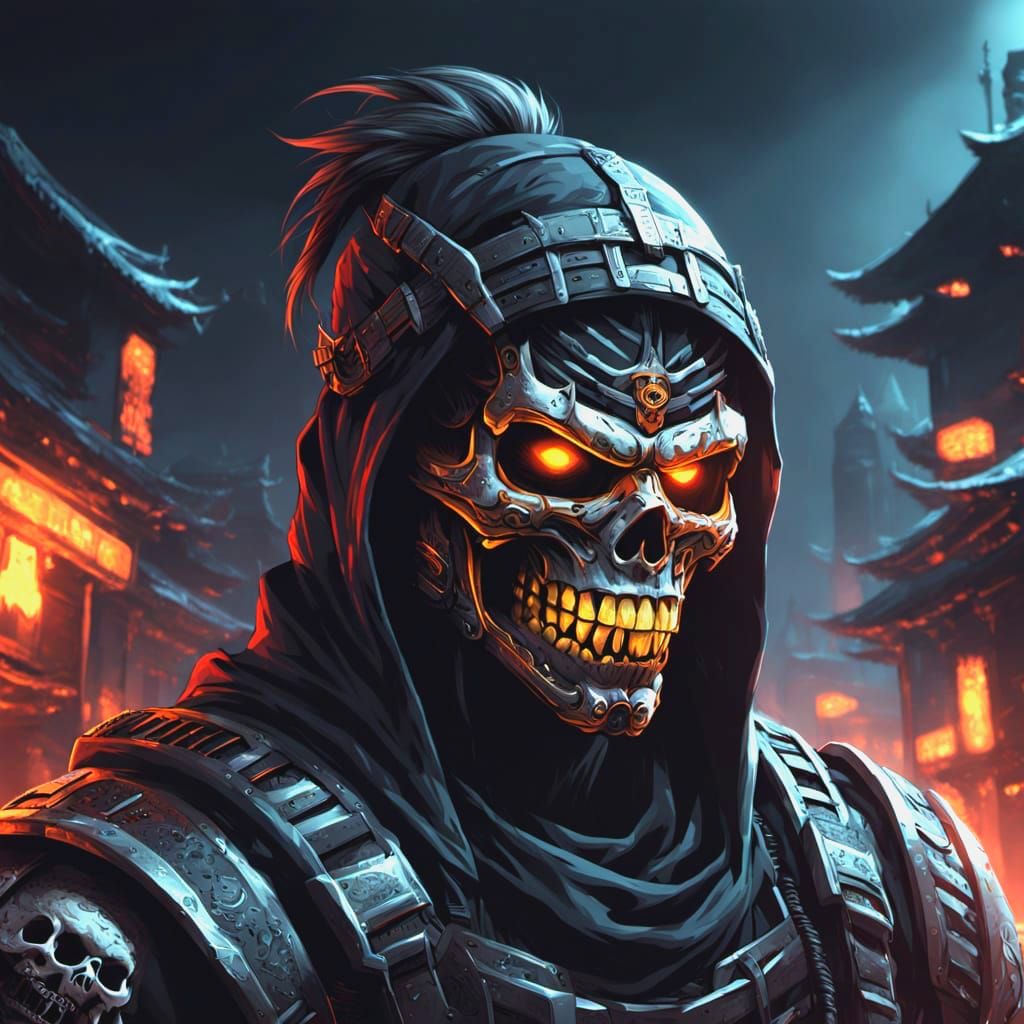 Skull grillz Ninja XL fighting