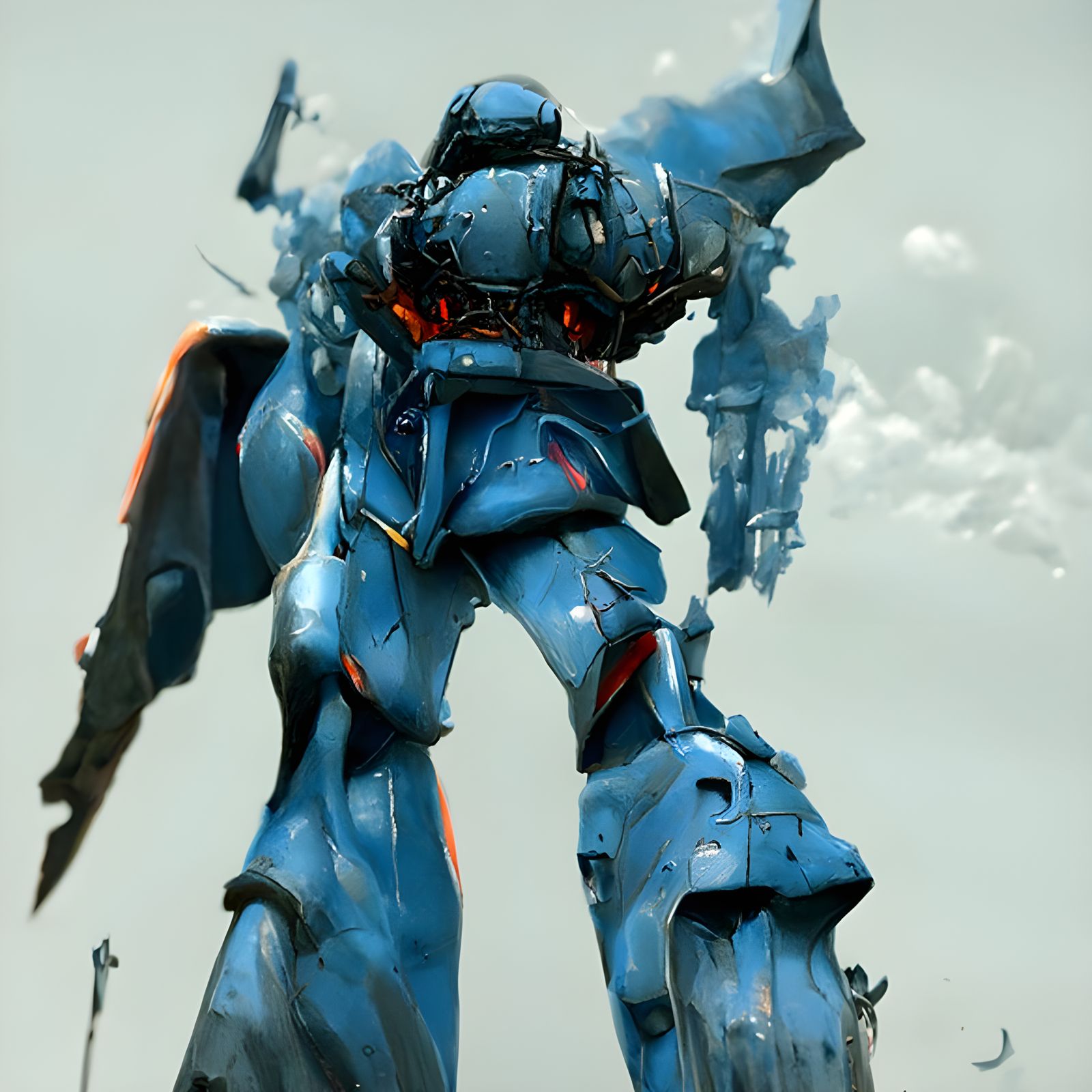 Hyperdetailed Sci-Fi Mecha in Cyberpunk Style