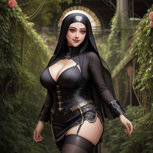 Gothic Gyaru Nun in Industrial Eden