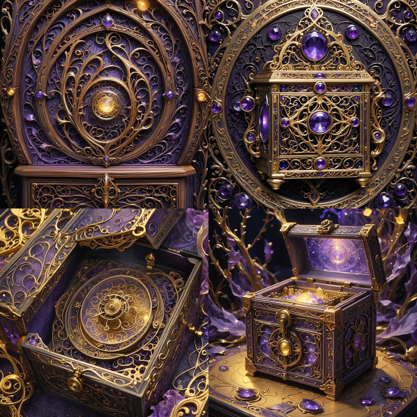 Eerie Elvish Music Box with Mystic Aura