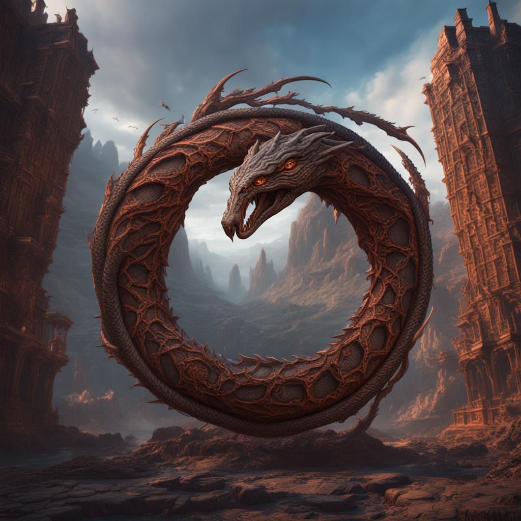 Ouroboros: Detailed Matte Painting in Deep Color