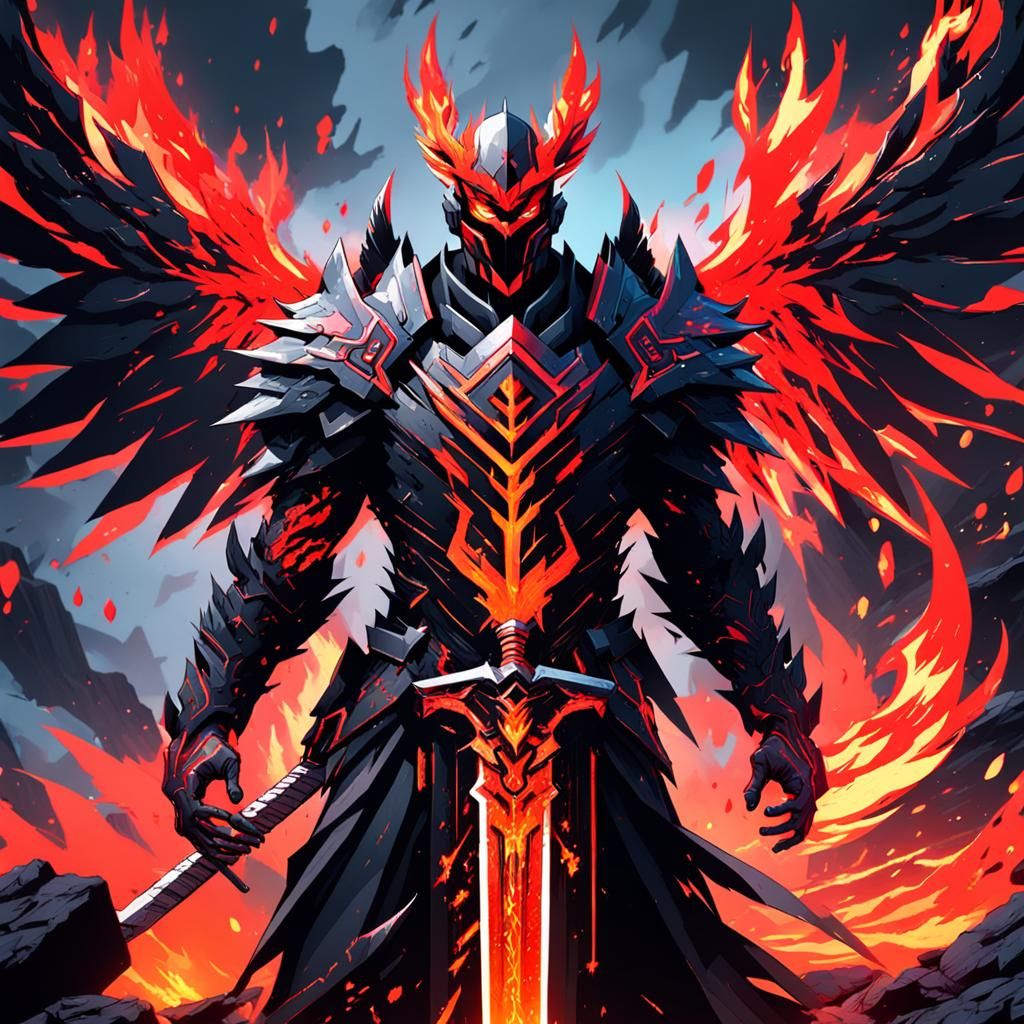 Fire and Ice Assassin with Rune Sword