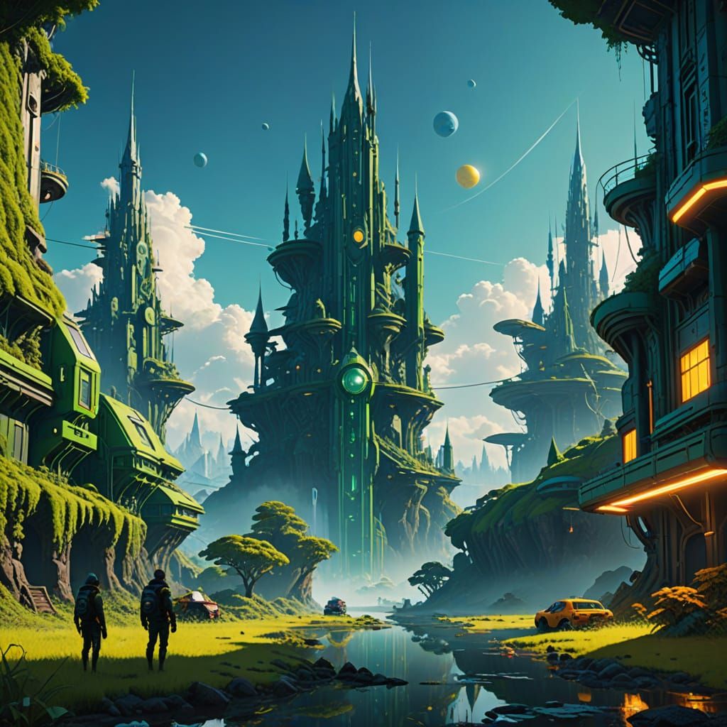 Floating Island City: A Digital Matte Painting