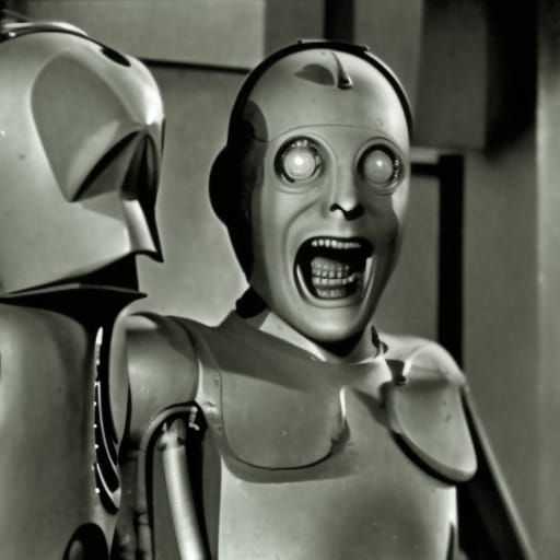 Metropolis-Inspired Mad Scientist and Robot