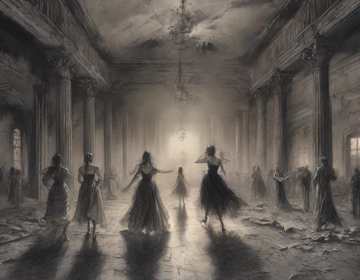 Undead Dancers in Ghostly Ruins