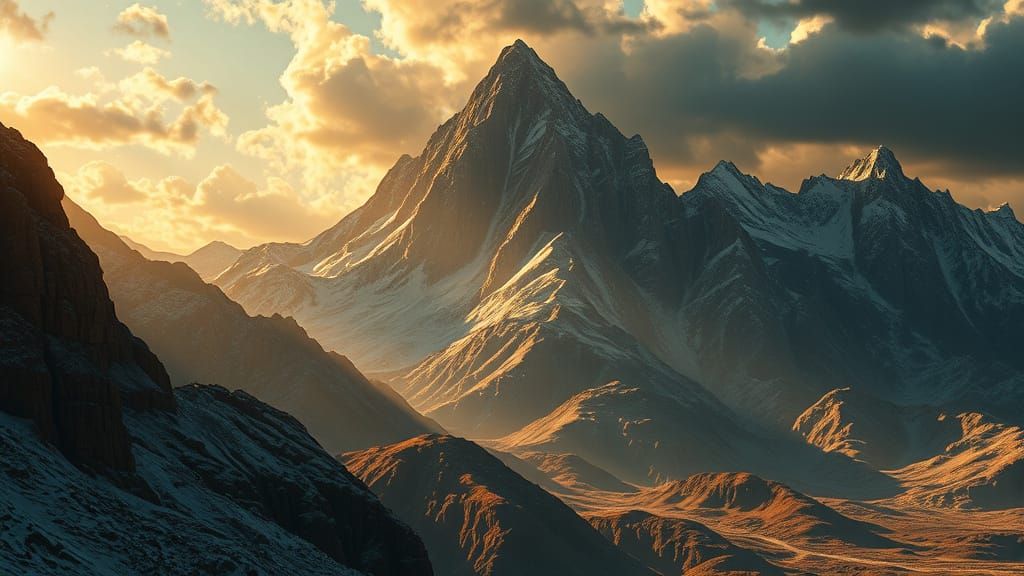 Epic Cinematic Digital Matte Painting of Untamed Lands