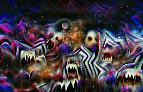 Abstract Cosmic Horror: Swirling Nebula
