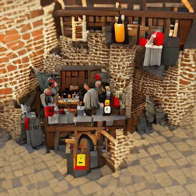 Cozy Medieval Tavern Interior Scene