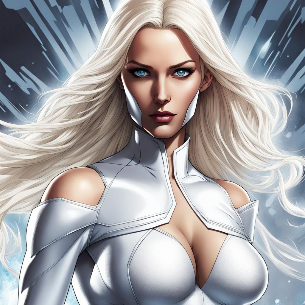 Emma Frost: Hyperdetailed Marvel X-Men Portrait