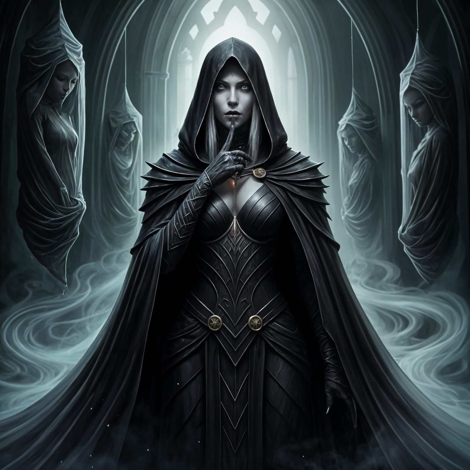 Silent Drow Warrior in Mist Cocoon Grotto