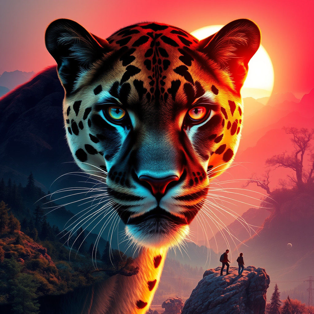 Panther Double Exposure: Travelers in Diverse Landscapes