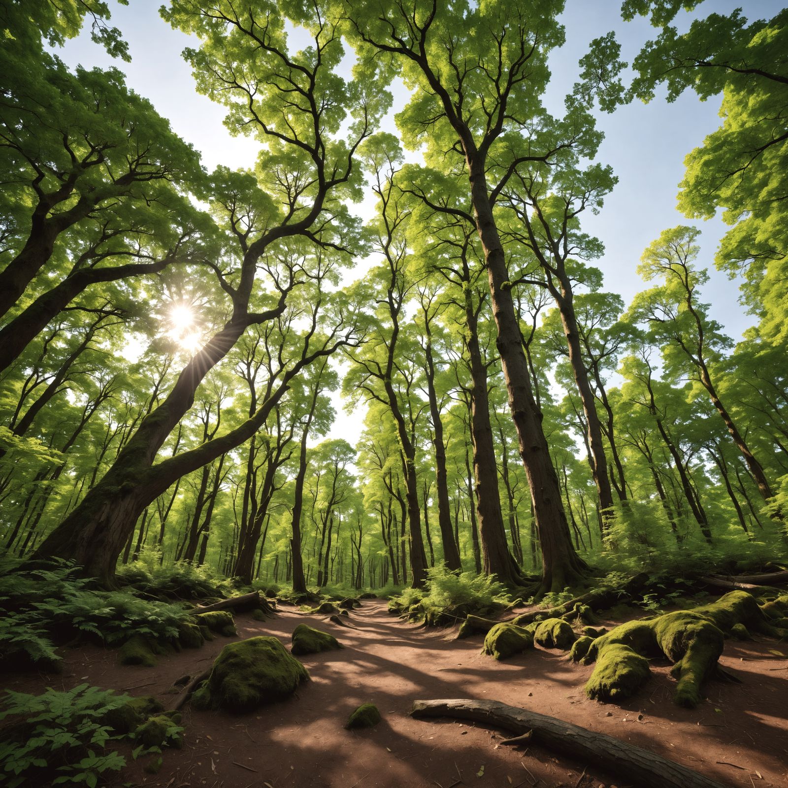 Vibrant Hyperrealistic Forest Scene in Cinematic Style