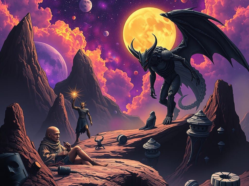 Ancient Syrian Visionary in Dark Fantasy Universe