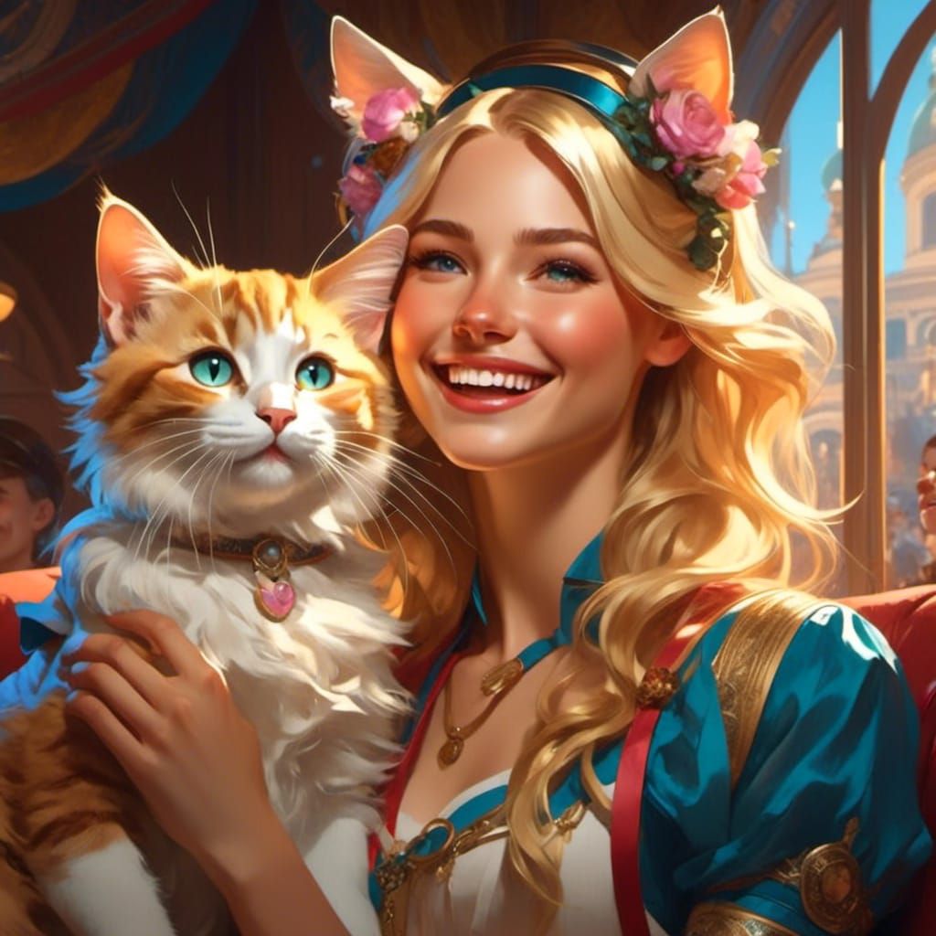 So, Julie's trying ventriloquism. I think her ginger cat puppet is pretty impressive myself