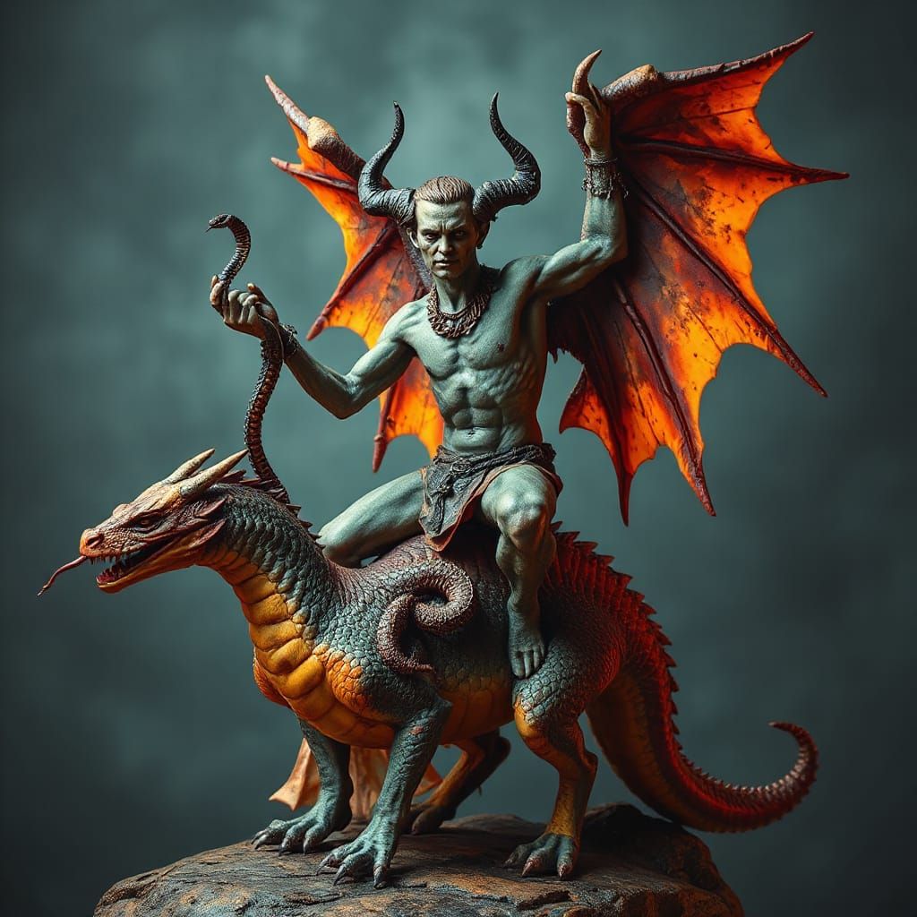 Surreal Demon on Infernal Dragon