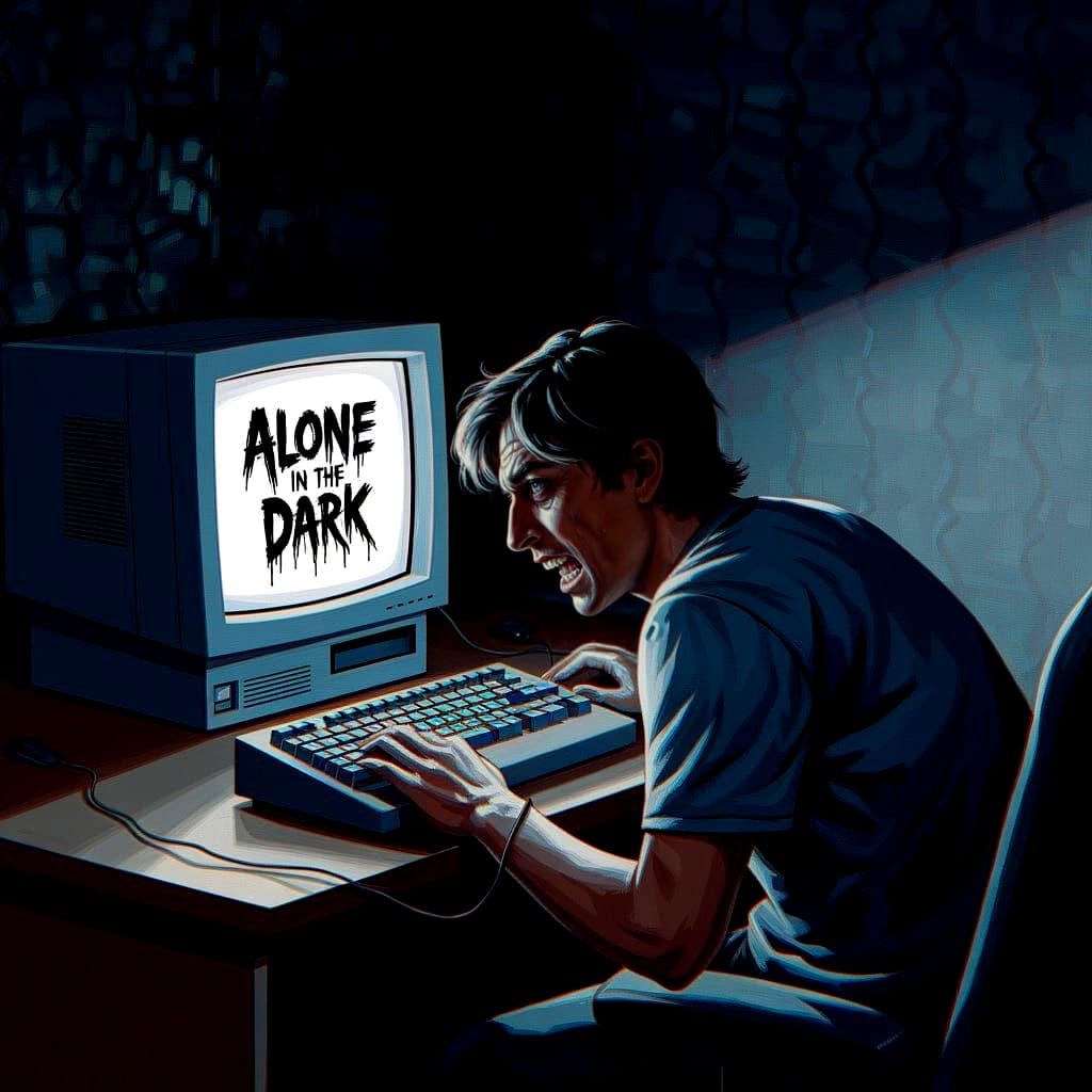 Gamer Overcome by Early 90s Horror Gaming