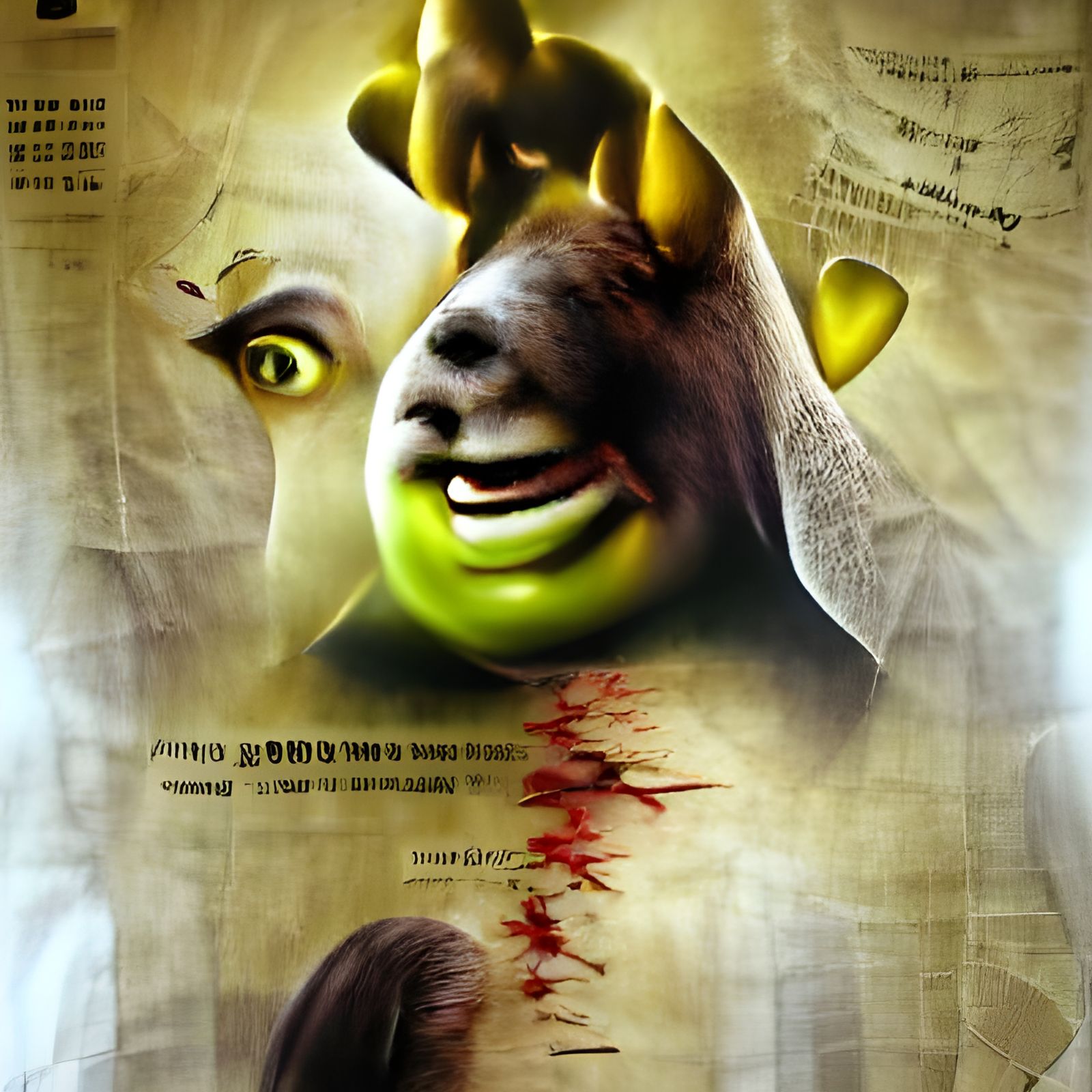 Nightmare Shrek: A Horror Film Poster