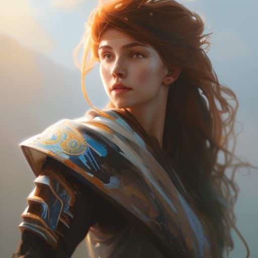 Aloy Portrait in Art Nouveau Style