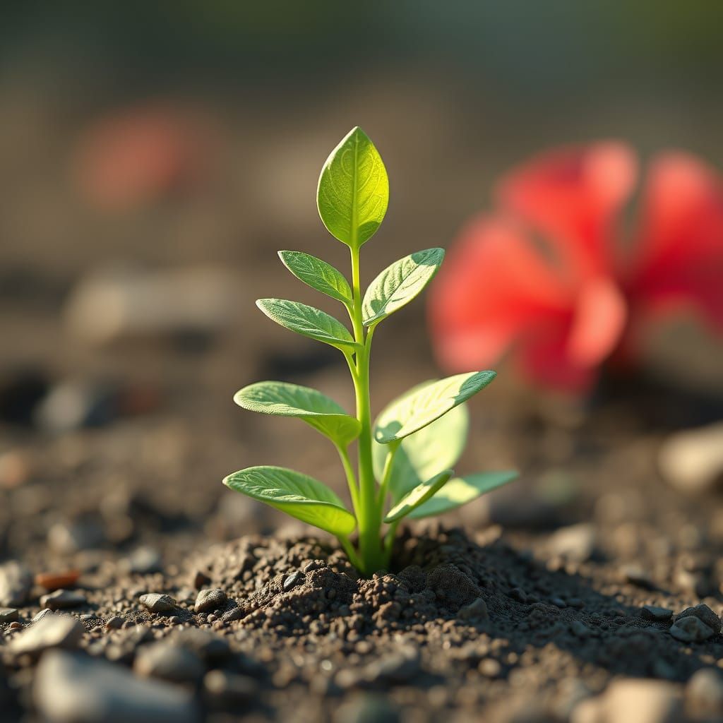 Vibrant Spring Growth in Anime Style