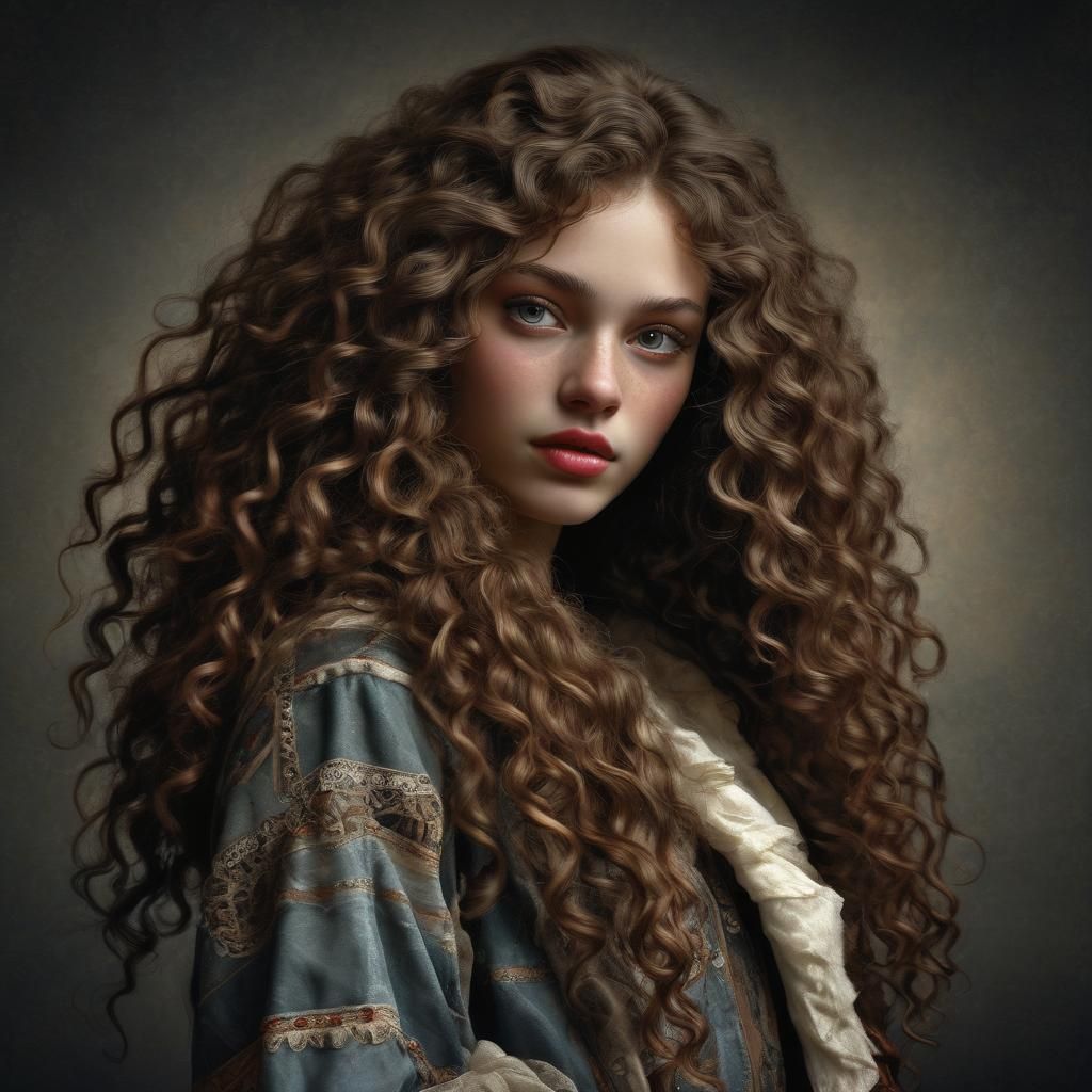 Porcelain Skinned Girl Hiding Identity in Digital Art