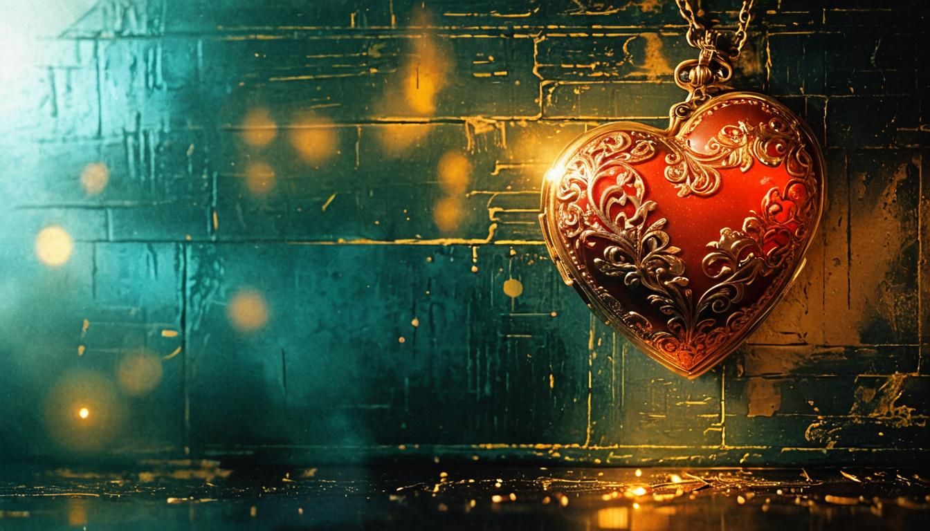 Glowing Heart Locket in French Romanticism Style