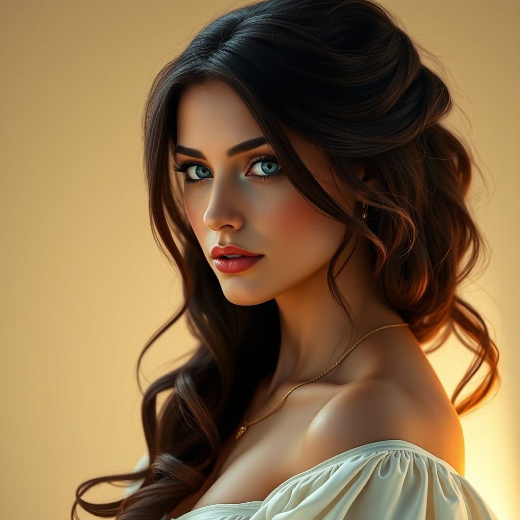 Ethereal Beauty in Pre-Raphaelite Style