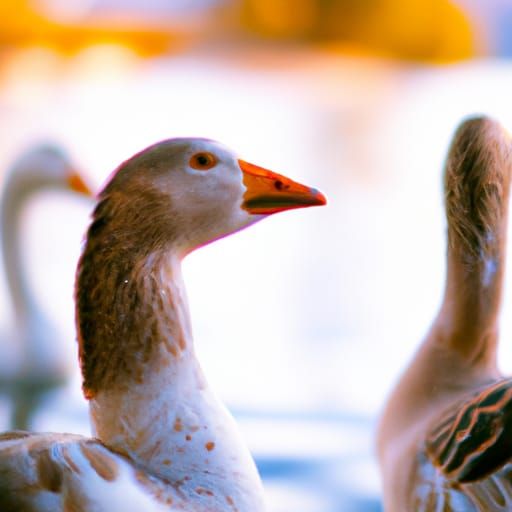 Goose Portrait at Sunset: Professional Photography