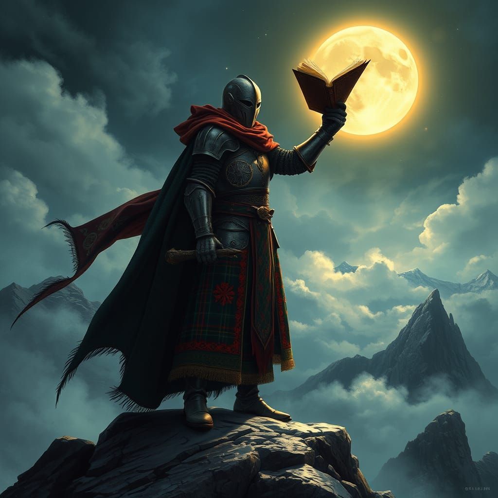 Kelt Knight Amidst Ethereal Glow