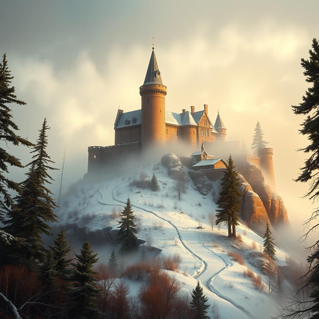 Mystical Castle in Finland as Old Masters Painting