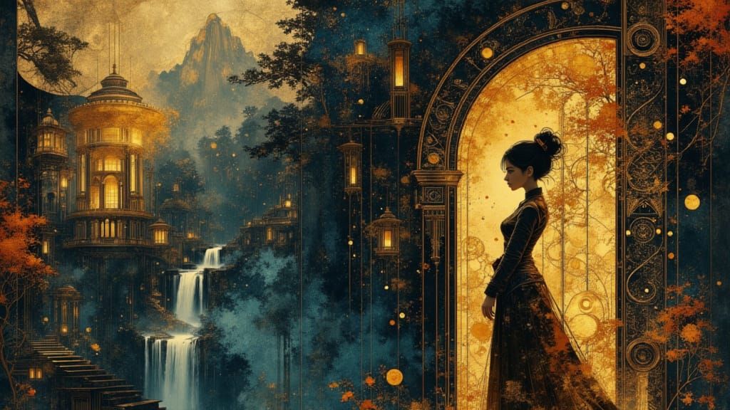 Woman Opens Door to Mystical Realm