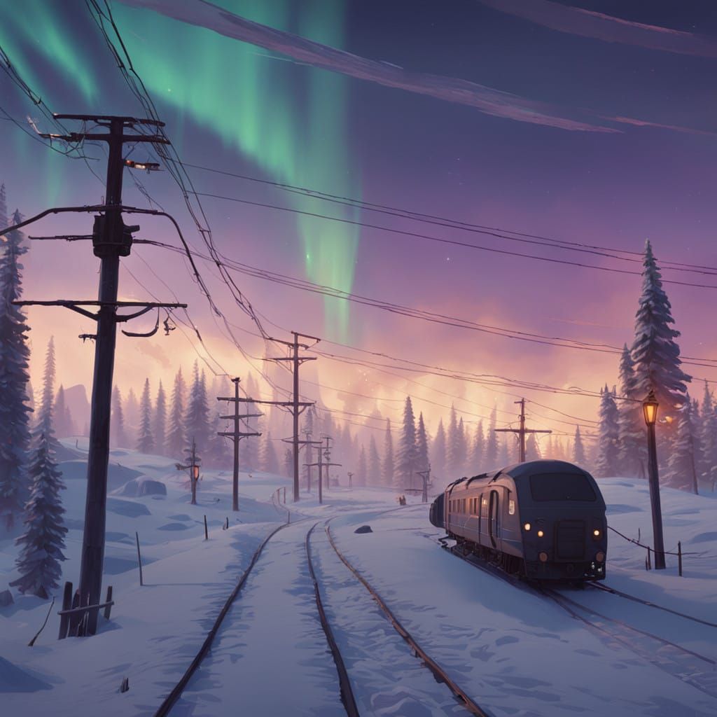 Serene Polar Landscape on New Year's Eve