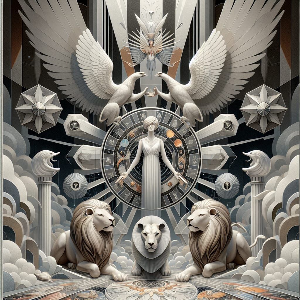 Hyper-Realistic Tarot Card XXI – THE WORLD in Elegant Artist...