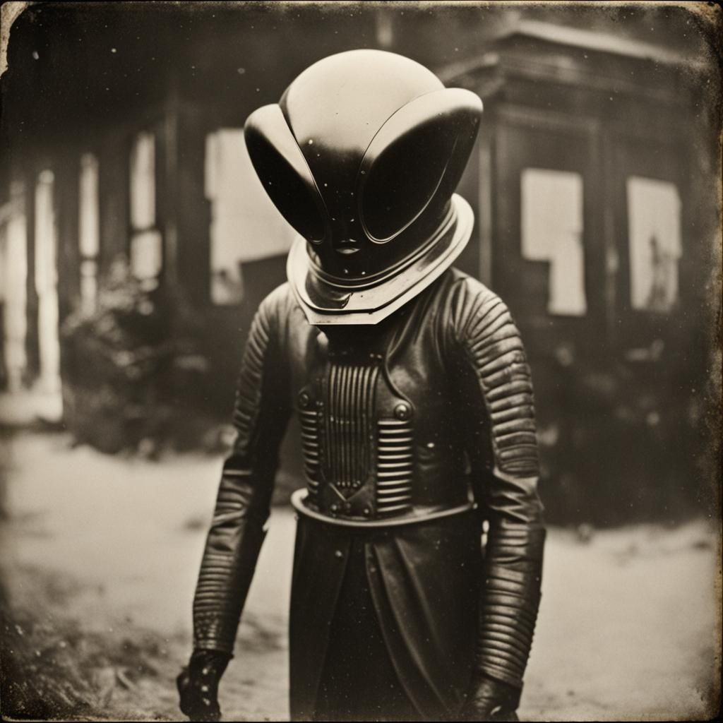 Vintage 1920s Photograph of a Space Alien