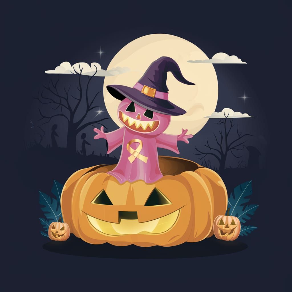 Halloween Characters Spread Cancer Awareness