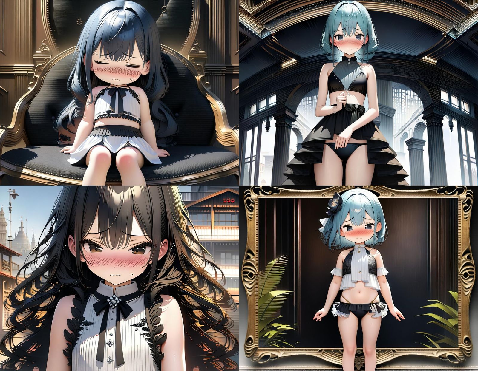 Elegant Anime Bikini Girl in Hyperrealistic Style