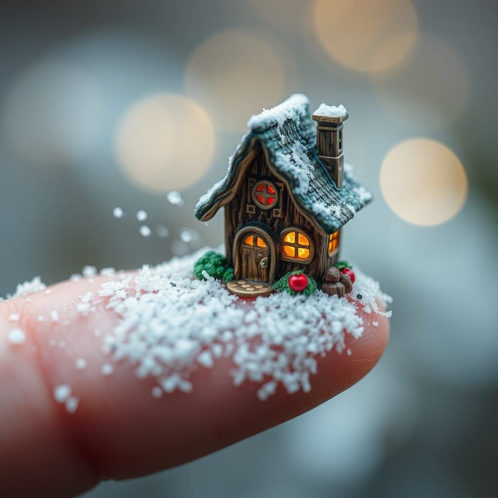 Fairy House on Fingertip: Winter is Coming