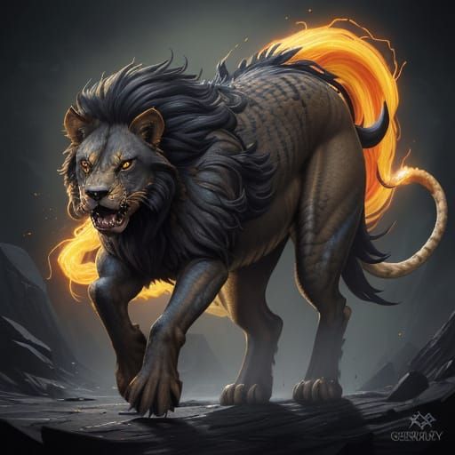 Massive Golden Amber Canine with Temporal Aura and Crystal C...