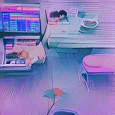Relaxing Lofi Scene for Music Cover Art