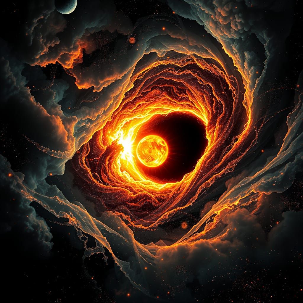 Cosmic Vortex in Dark Fantasy Aesthetic