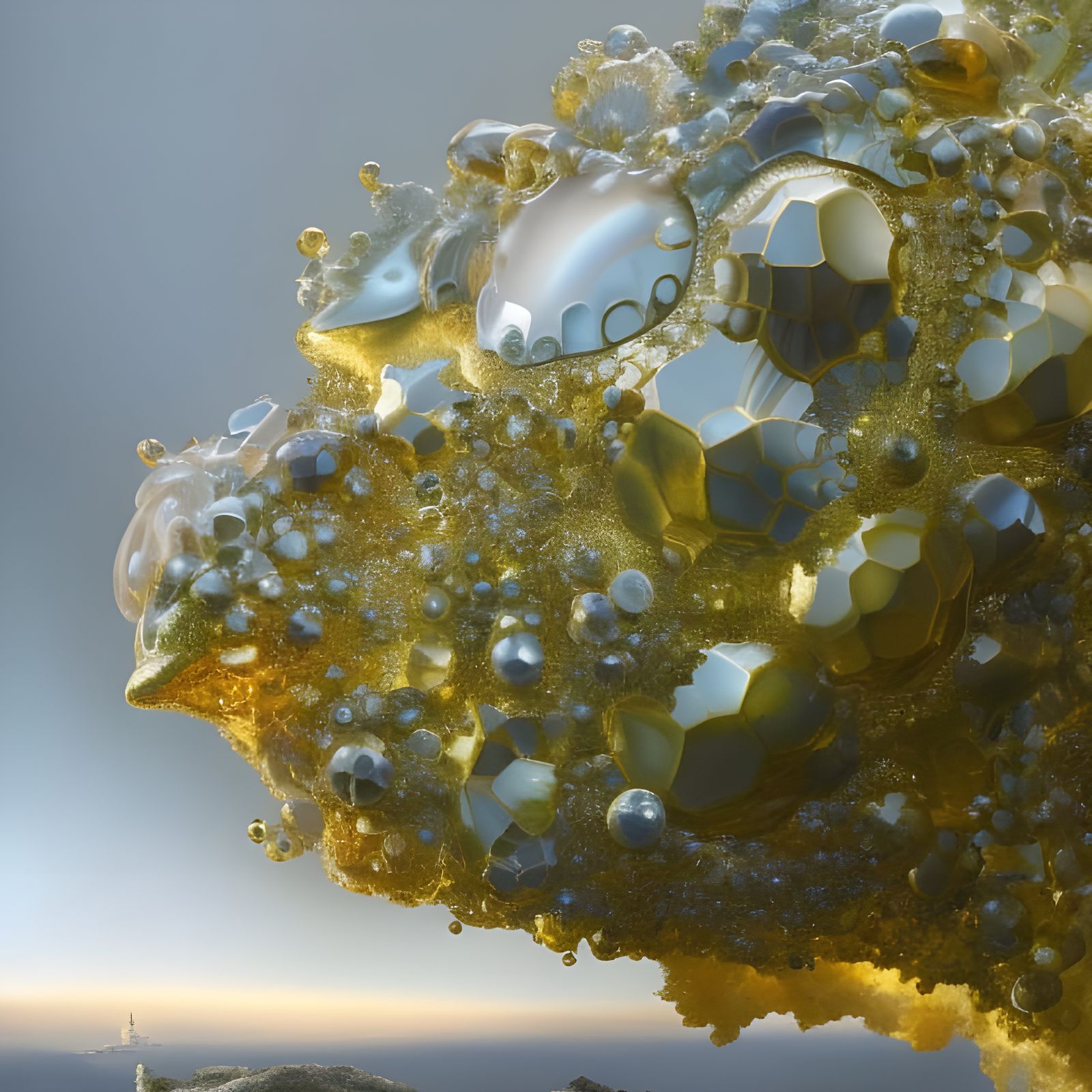 Gemstone Ambergris Dreamscape in Ultrarealistic Style