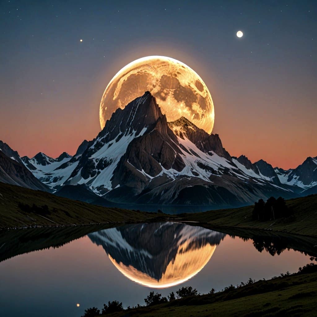 Moonrise in a Vibrant Prism