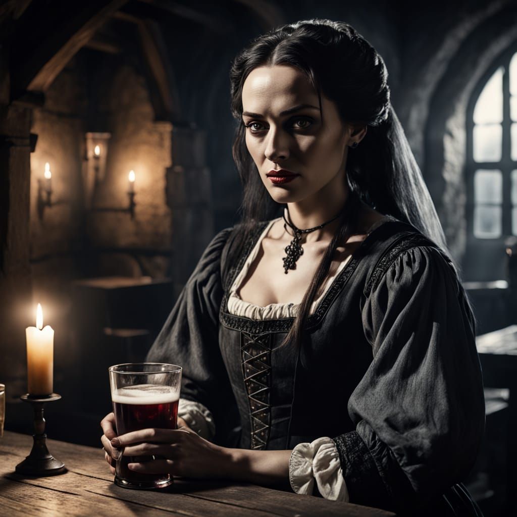 Gothic Portrait of a Medieval Romanian Woman