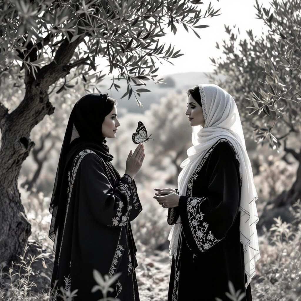 Butterfly Whispers Hope to Woman in Palestine