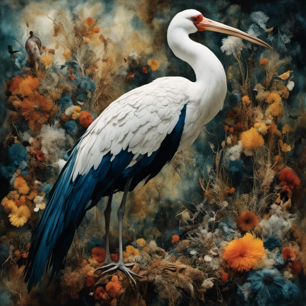 Surreal Shoe-Billed Stork Bird Person