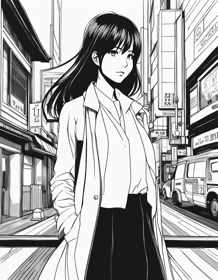 Anime line art