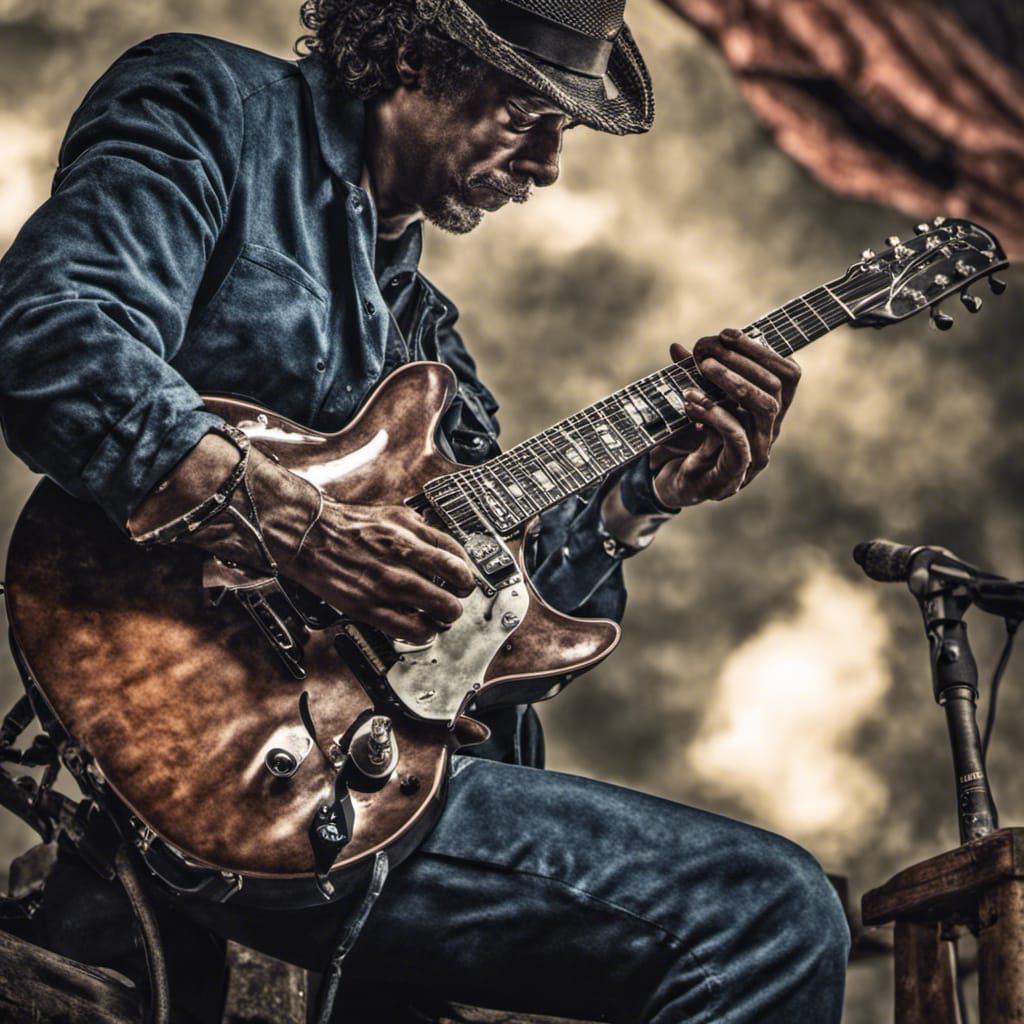 Hyperrealistic Dangerous Dan Plays the Blues