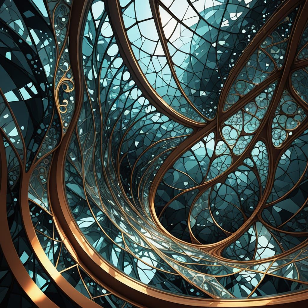 Glass Aperture Reveals Future Events in Abstract Style