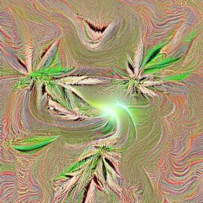 Detailed Marijuana Leaf Close-Up